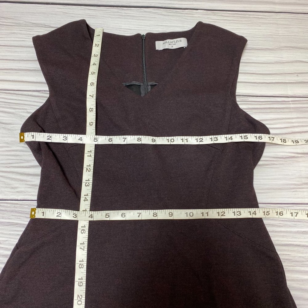 M.M. Lafleur Maggie Textured Ponte Dress Malbec - Picture 6 of 16